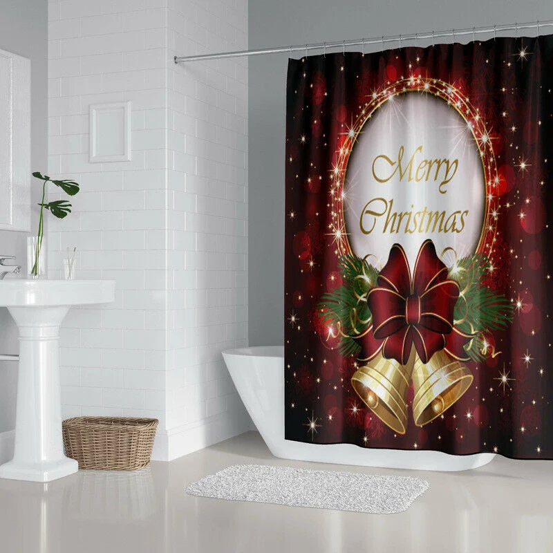 Рождественский коврик для ванной серии, Нескользящие утолщенные коврики для унитаза, подарок для друзей, семьи, соседей. Изображение 5