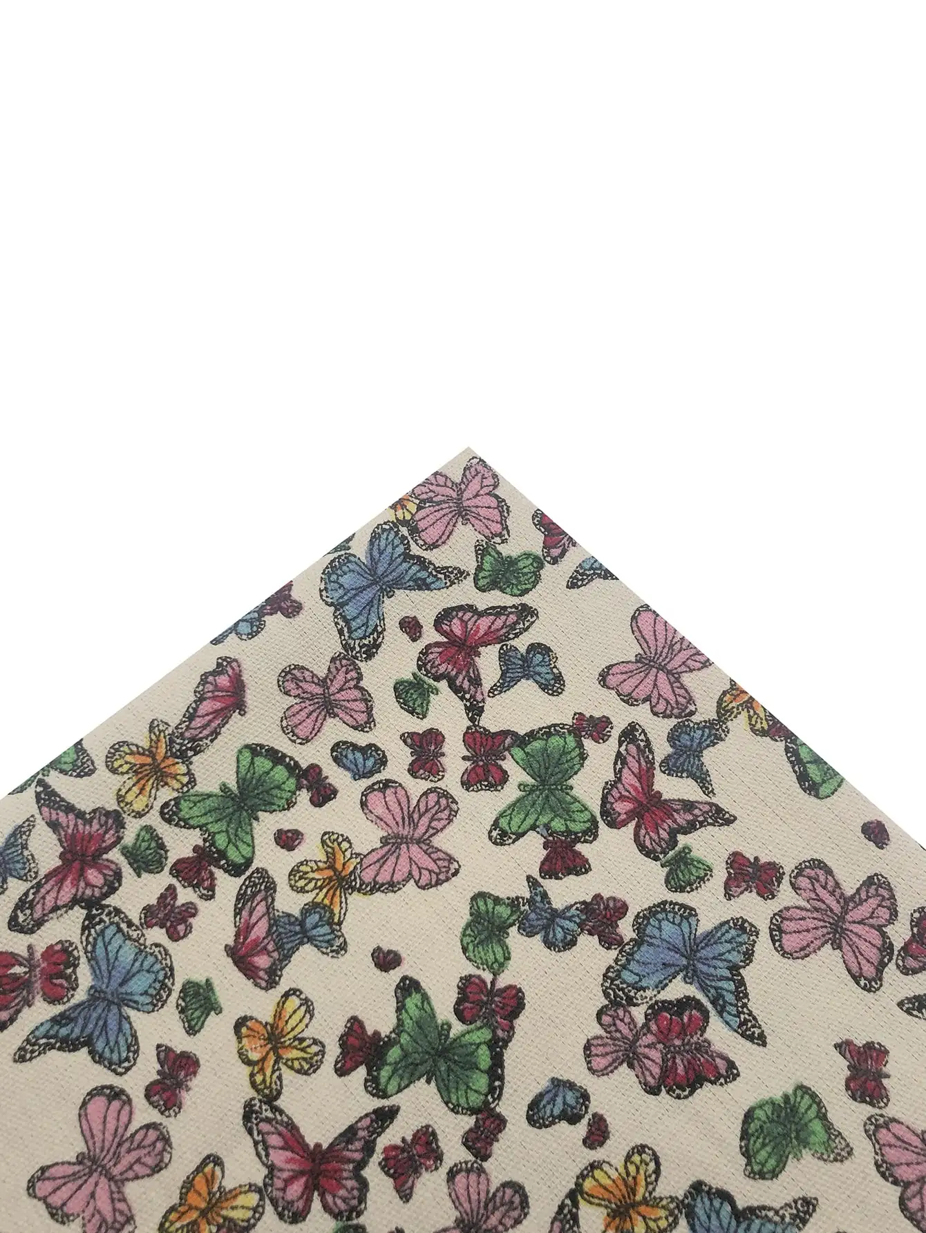 1 шт. квадратная ткань с принтом бабочки, сделанная своими руками. Изображение 5