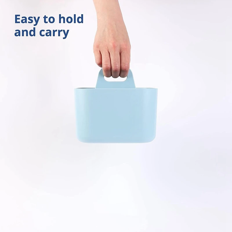 Многоцелевой органайзер - штабелируемая пластиковая сумка для рукоделия с ручкой, для чистки стола, синий Изображение 1