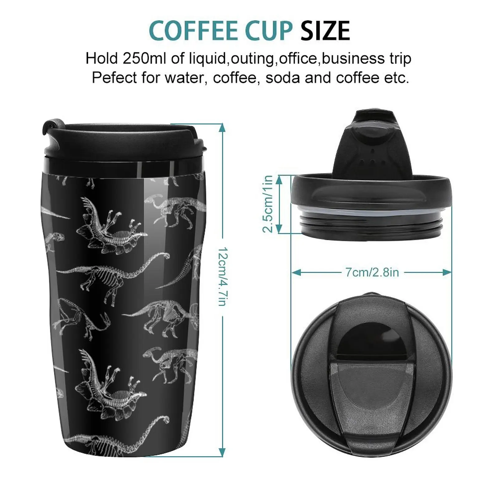 Новые скелеты динозавров, дорожная кофейная кружка, Чайная посуда, кафе Coffee To Go, термос для кофе Изображение 1
