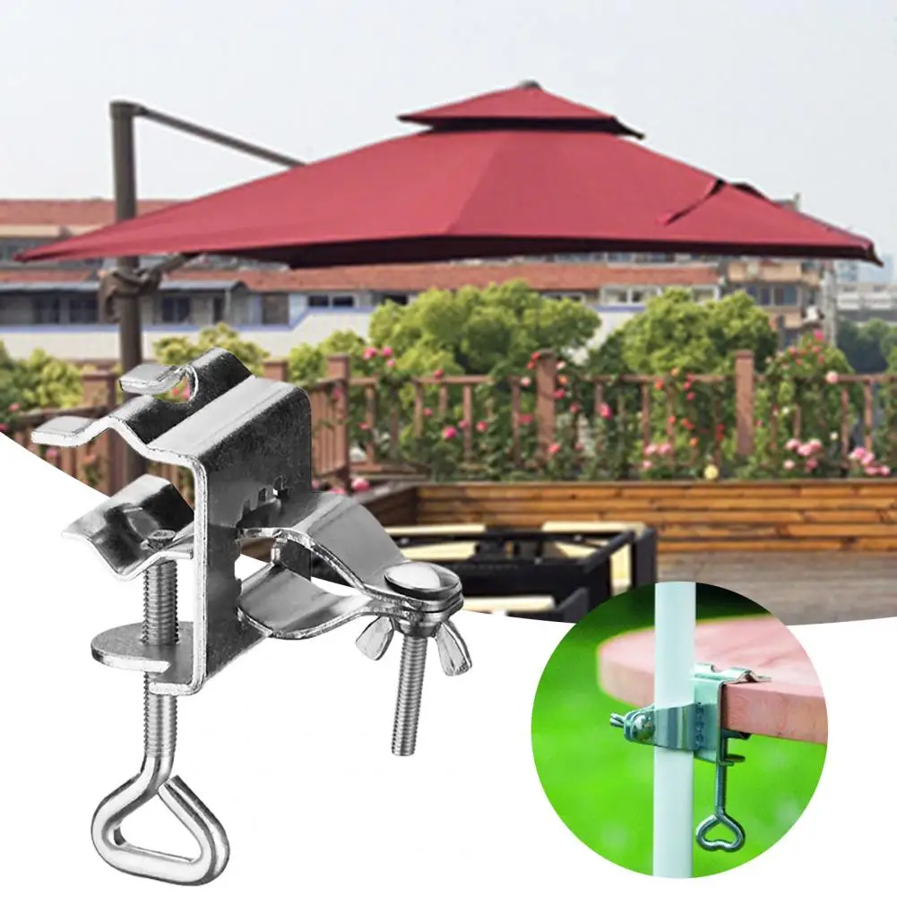 Садовый зонт Parasol Регулируемый Зонт Полезный зажим Для установки подставки для стола Эффективный зонт Легко установить настил для настила стола Изображение 4