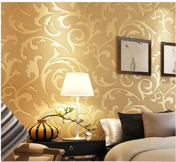 Обои с 3D-тиснением в виде цветов, съемные наклейки на стены для спальни, гостиной, обои для домашнего декора (без клея), Изображение 1