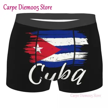 Боксерские шорты с кубинским флагом Гаваны, мужские трусы с 3D-принтом, Дышащее Кубинское Патриотическое Нижнее белье, Трусики-трусы