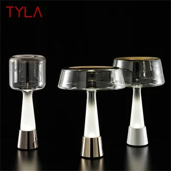 Современная настольная лампа TYLA, Роскошная стеклянная прикроватная лампа-гриб, настольная лампа LED для домашнего декора гостиной спальни