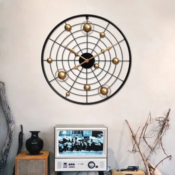 Сетчатые часы для гостиной Home Planet круглые концептуальные часы Настенные часы