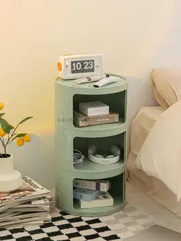 Прикроватный столик Nordic Круглый Мини-шкафчик для хранения Многослойный Креативный простой шкаф для хранения
