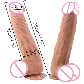 реалистичный фаллоимитатор длиной 28 см, секс-игрушка для мастурбации женщин и мужчин, огромный фаллоимитатор, пенис с прочной присоской, огромный фаллоимитатор