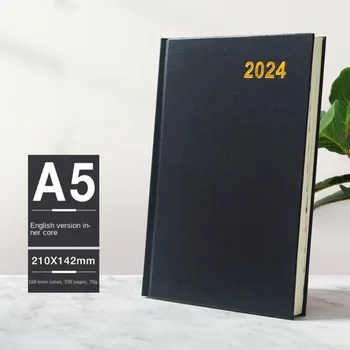 2024 Блокнот формата А5 Постранично / Еженедельный дневник просмотра 100-страничный дневник на твердой обложке для планировщиков в течение всего года