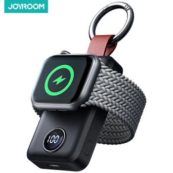 Joyroom Портативное беспроводное зарядное устройство емкостью 2000 мАч, совместимое с аккумулятором серии Apple Watch, компактный магнитный брелок для зарядного устройства iWatch