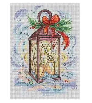 Рождественские фонарики 27-34 Рисунка для вышивания крестом, Нитки для вышивания своими руками, Рукоделие, Ручное шитье, Подсчитано