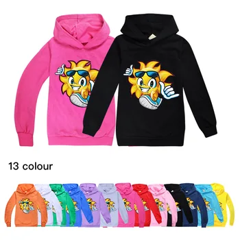 Детский свитер с капюшоном Fun Squad Gaming, осенняя одежда для маленьких девочек, Топы с длинными рукавами для мальчиков, детская рубашка с капюшоном, детская футболка от 2 до 16 лет