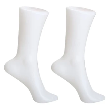 2ШТ Женский носок Sox Display Mold Манекен для коротких чулок Белый