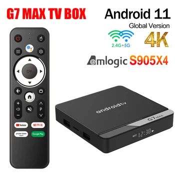 G7 Max S905X4 Android 11,0 Smart TV Box 4 ГБ 64 ГБ 4K HD 2,4 Г/ 5G Wifi медиаплеер TVBOX 4 ГБ 32 ГБ ТВ-приемник