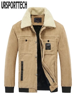 Мужская куртка, пальто, повседневные куртки Оверсайз, мужская верхняя одежда, пальто, уличная одежда, толстая вельветовая бархатная зимняя куртка