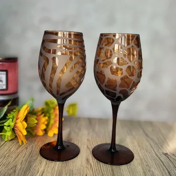 Средневековый бокал для красного вина, Матовое стекло, Кубок для красного вина, янтарный, основной цвет, Креативный бокал, для домашнего использования в баре