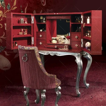 Итальянская классическая мебель, антикварный ювелирный шкаф, французские роскошные деревянные комоды и гардеробы, мебель для спальни