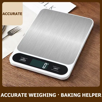 Кухонные цифровые весы весом 5 кг/1 г, 10 кг/1 г, Точные электронные весы для взвешивания продуктов