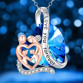 Бутик Моды Love Сапфировое ожерелье с подвеской, Персонализированный Изысканный Ювелирный подарок