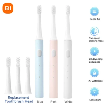 Xiaomi Mijia Звуковая Электрическая Зубная щетка T100 Беспроводная Перезаряжаемая Зубная щетка IPX7 Водонепроницаемая Звуковая Вибрация Мягкая Зубная щетка