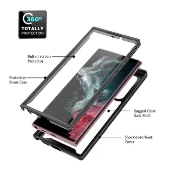 Новый Стиль Для Samsung S23 Ultra 2023 Crystal Case Пленка Для Переднего Экрана Задняя Панель Samsung Galaxy S22 Plus S 23 22 + 360 Protect Pho