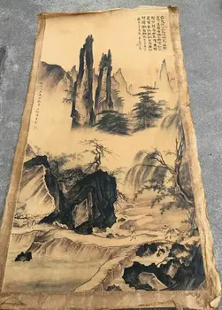Свиток китайской старинной каллиграфической живописи 