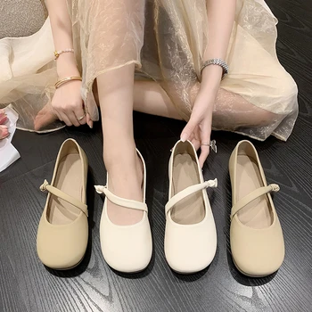 Обувь для женщин 2023 Босоножки Корейские лоферы на плоской подошве, летние модные женские повседневные туфли с круглым носком, тапочки и сандалии