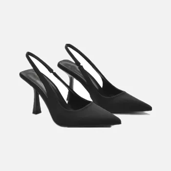 Женские сандалии на высоком каблуке с острым носком, легкие нескользящие уличные сандалии для свиданий, Элегантные женские босоножки на тонком каблуке на одной подошве