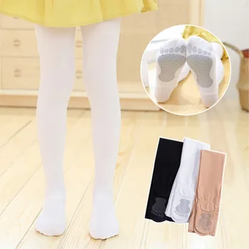 Весенне-летние новые тонкие детские колготки для маленьких ножек, однотонные белые танцевальные носки для девочек, студенческие носки.