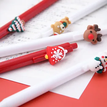 Симпатичная рождественская сенсорная ручка, мультяшная симпатичная ручка для печати, студенты изучают канцелярские принадлежности, нейтральная ручка