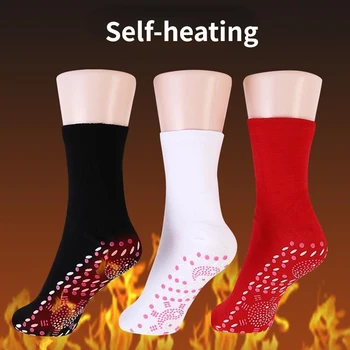 Зимние самонагревающиеся носки для здоровья, женские лыжные виды спорта, самонагревающийся массаж, мужские короткие носки, Магнитотерапия, Удобные теплые носки