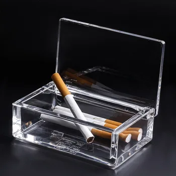 Акриловая пластиковая раскладушка прозрачная коробка для сигарет 20 штук портативной персональной простой креативной корейской классной коробки для сигарет