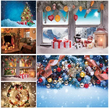 Рождественский тематический фон для фотосъемки, снеговик, рождественская елка, детские портретные фоны для реквизита фотостудии 2197 DHT-04