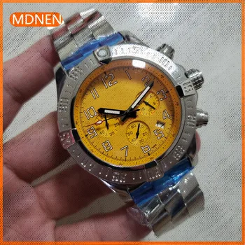 Мужские часы MDNEN 904l Кварцевые часы из нержавеющей стали 45 мм-BR