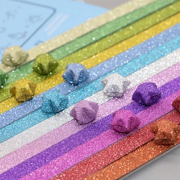 320 листов бумажных полосок для складывания в виде звездочек Оригами, поделки ручной работы, бумажные полоски для украшения звездами Оригами, разноцветные