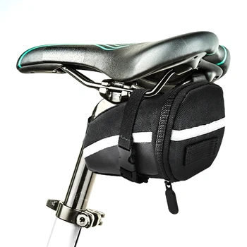 2023 Велосипедная седельная сумка объемом 1,2 л Для небольшого хранения, Черное Велосипедное сиденье, задний чехол, Сумка для аксессуаров, Инструмент, Светоотражающие Велосипедные аксессуары