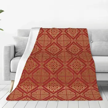 Клетчатое одеяло в европейском стиле с цветочной текстурой, теплые уютные фланелевые одеяла с защитой от скатывания для роскошного постельного белья, декора комнаты.