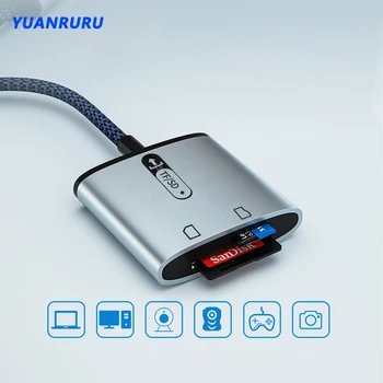 Многофункциональный кард-ридер USB 3.0, адаптер для карт Micro SD TF для ноутбука, устройство чтения компактных флэш-карт, адаптер для карт памяти OTG USB