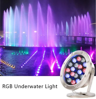 IP68 Водонепроницаемый светодиодный подводный светильник для бассейна 3 Вт 6 Вт 12 Вт 24 Вт 36 Вт RGB Прожекторная лампа Открытый Садовый пейзаж DC12V