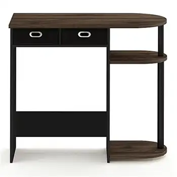 Стол для домашнего ноутбука Furinno Go Green, Орех Колумбийский/Черный/Темно-коричневый, 11193 CWN/BK/DBR