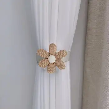 Прочная завязка для штор Декоративные завязки для штор 3d цветочный дизайн Простая сборка Для окна спальни не требуются инструменты