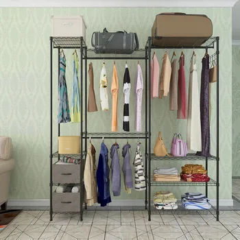 Металлическая вешалка для одежды Wardbrobe Шкаф для хранения одежды Органайзер Шкафы Мебель для гостиной спальни Домашняя полка