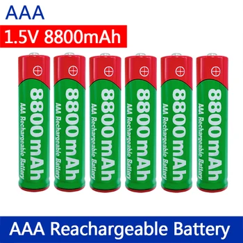 Батарея AAA 1,5 В перезаряжаемая батарея AAA 8800 мАч AAA 1,5 В Новая щелочная аккумуляторная батарея для светодиодной игрушки MP3 с длительным сроком службы