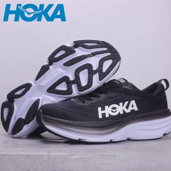 Оригинальные мужские и женские легкие кроссовки Hoka Bondi 8, кроссовки для шоссейного бега, дышащие уличные кроссовки