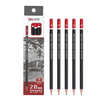 12 шт./кор. Высококачественный графитовый карандаш для рисования эскизов HB 2B обучающий карандаш Офисные школьные принадлежности