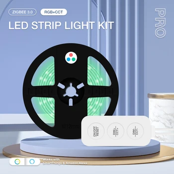 Gledopto Zigbee 3.0 Smart RGBCCT LED Strip Light Button Controller Kit Conbee ZigBee2mqtt Alexa Tuya APP /Голосовое /Дистанционное Управление