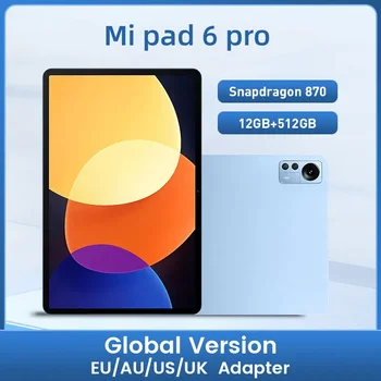 Оригинальный планшетный ПК Global Pad 6 Pro Android 12 с 10,5-дюймовым процессором Snapdragon 870, 12 ГБ оперативной памяти, 512 ГБ ПЗУ, HD-экран 5G