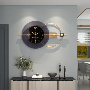 Современные минималистичные настенные часы, украшение гостиной, столовой, индивидуальное креативное украшение, настенные часы