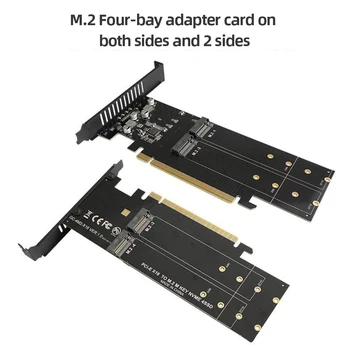 M.2 Карта Расширения NVME Металлическая Плата Адаптера PCIE 3.0 X16 M Key Контроллер Адаптера жесткого диска Поддерживает Raid с Радиатором