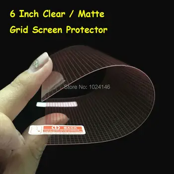 6 Дюймов - 7,3 см x 12,9 см Универсальный HD Прозрачный /Антибликовый Матовый ЖК-Экран DIY Grid Screen Protector Защитная Пленка Для 6 