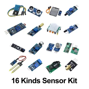 16 в 1 сенсорные модули, 16 видов стартового набора для Arduino Raspberry Pi